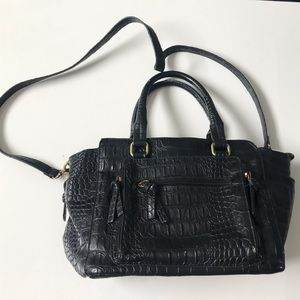 BUENO Faux Croc Purse with multiple compartments